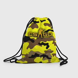 Рюкзак-мешок Counter-Strike Камуфляж Жёлто-Коричневый, цвет: 3D-принт