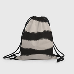 Рюкзак-мешок Коричневый принт тай-дай полосы, цвет: 3D-принт