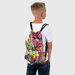 Рюкзак-мешок Веселые монстрики - чудики, цвет: 3D-принт — фото 2