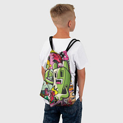 Рюкзак-мешок Гневный Крипер, цвет: 3D-принт — фото 2