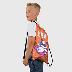 Рюкзак-мешок Ева - КОШЕЧКА - Потертости, цвет: 3D-принт — фото 2