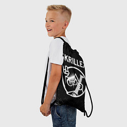Рюкзак-мешок Skrillex - КОТ - Потертости, цвет: 3D-принт — фото 2