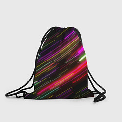 Рюкзак-мешок Неоновый паттерн Abstraction, цвет: 3D-принт