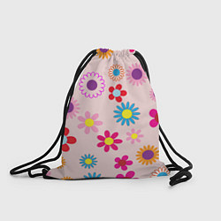 Рюкзак-мешок Мультяшные цветочки, цвет: 3D-принт