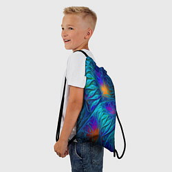 Рюкзак-мешок Neon pattern Неоновый паттерн, цвет: 3D-принт — фото 2