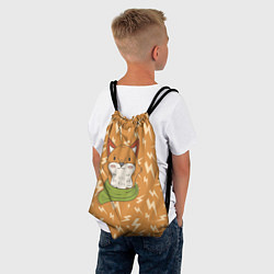 Рюкзак-мешок Лисенок и молнии, цвет: 3D-принт — фото 2
