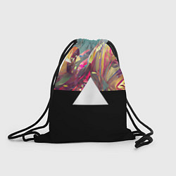 Рюкзак-мешок Цветы и треугольник, цвет: 3D-принт