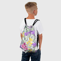Рюкзак-мешок Цветы Красочный Луговой Узор, цвет: 3D-принт — фото 2