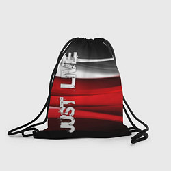 Рюкзак-мешок Just live, цвет: 3D-принт