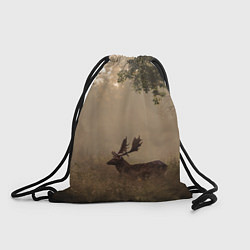 Рюкзак-мешок Олень в лесу в лучах солнца, цвет: 3D-принт