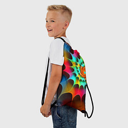 Рюкзак-мешок Красочная неоновая спираль Colorful neon spiral, цвет: 3D-принт — фото 2