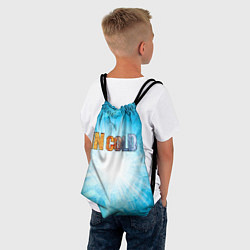 Рюкзак-мешок IN COLD horizontal logo with blue ice, цвет: 3D-принт — фото 2