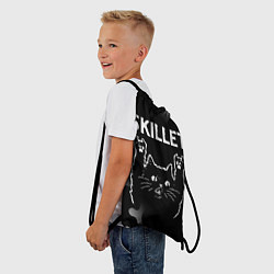 Рюкзак-мешок Группа Skillet и Рок Кот, цвет: 3D-принт — фото 2
