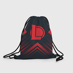 Рюкзак-мешок Красный Символ League of Legends на темном фоне со, цвет: 3D-принт