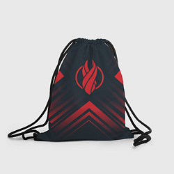 Рюкзак-мешок Красный Символ Dead Space на темном фоне со стрелк, цвет: 3D-принт