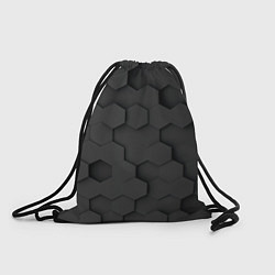 Рюкзак-мешок Чёрные 3D пластины black 3d plates плиты, цвет: 3D-принт