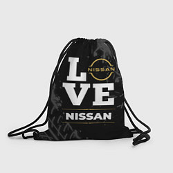 Рюкзак-мешок Nissan Love Classic со следами шин на фоне, цвет: 3D-принт