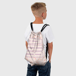 Рюкзак-мешок Имя Аня по-вертикали с розовым фоном, цвет: 3D-принт — фото 2