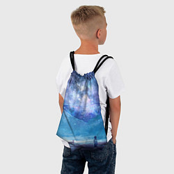 Рюкзак-мешок Девочка и космический кит в звёздном небе, цвет: 3D-принт — фото 2