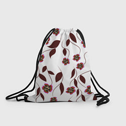 Рюкзак-мешок Розовые цветы вишни на светлом фоне, цвет: 3D-принт