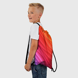 Рюкзак-мешок Разноцветные цифровые волны, цвет: 3D-принт — фото 2