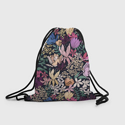 Рюкзак-мешок Цветы Летние В Цветущем Саду, цвет: 3D-принт