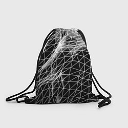 Рюкзак-мешок Полигональный объёмный авангардный узор, цвет: 3D-принт