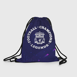 Рюкзак-мешок Символ Liverpool и круглая надпись Football Legend, цвет: 3D-принт