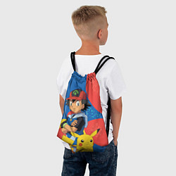 Рюкзак-мешок Эш Кетчум с другом Покемоном, цвет: 3D-принт — фото 2