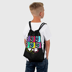 Рюкзак-мешок Pop robots art, цвет: 3D-принт — фото 2