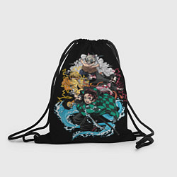 Рюкзак-мешок КЛИНОК,РАССЕКАЮЩИЙ ДЕМОНОВ Kimetsu no Yaiba, цвет: 3D-принт