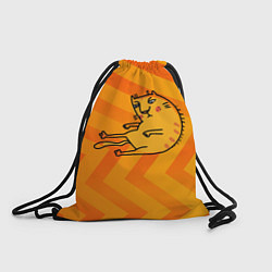 Рюкзак-мешок Уставший рыжий кот, цвет: 3D-принт