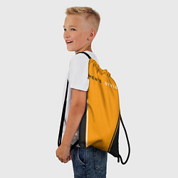 Рюкзак-мешок Mens style мужской стиль - чёрный с оранжевым, цвет: 3D-принт — фото 2