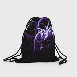 Рюкзак-мешок Неоновый узор - Фиолетовый, цвет: 3D-принт