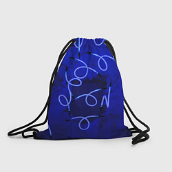 Рюкзак-мешок Неоновые закрученные фонари - Синий, цвет: 3D-принт