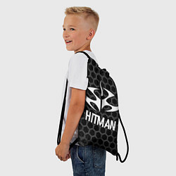 Рюкзак-мешок Hitman Glitch на темном фоне, цвет: 3D-принт — фото 2