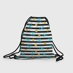 Рюкзак-мешок Полосатый модный праздничный узор, цвет: 3D-принт