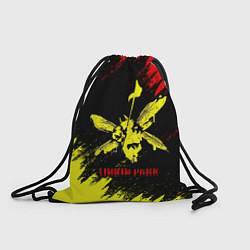 Рюкзак-мешок Linkin Park желто-красный, цвет: 3D-принт