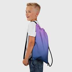 Рюкзак-мешок PINK-BLUE GRADIENT ГРАДИЕНТ, цвет: 3D-принт — фото 2