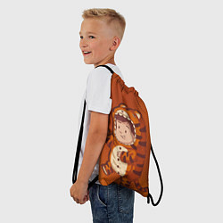 Рюкзак-мешок Милый тигренок-ребенок, цвет: 3D-принт — фото 2