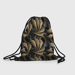Рюкзак-мешок Золотистые абстрактные узоры, цвет: 3D-принт