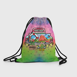 Рюкзак-мешок Продавец арбузов на машине, цвет: 3D-принт