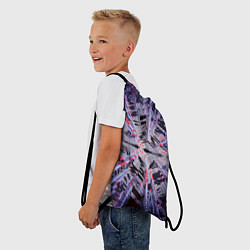 Рюкзак-мешок Неоновый абстрактный коридор - Фиолетовый, цвет: 3D-принт — фото 2