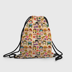 Рюкзак-мешок HIPPIE FASHION, цвет: 3D-принт