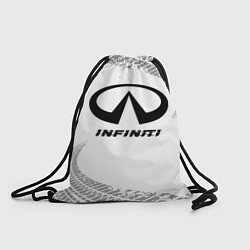 Рюкзак-мешок Infiniti Speed на светлом фоне со следами шин, цвет: 3D-принт