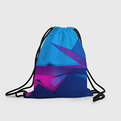 Рюкзак-мешок Абстрактные геометрические фигуры - Синий, цвет: 3D-принт