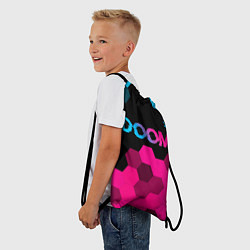Рюкзак-мешок Doom Neon Gradient, цвет: 3D-принт — фото 2