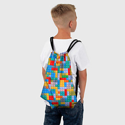 Рюкзак-мешок Конструктор мозаика, цвет: 3D-принт — фото 2