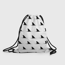 Рюкзак-мешок Плавники акул - паттерн, цвет: 3D-принт