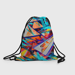 Рюкзак-мешок Яркий неоновый абстрактный узор, цвет: 3D-принт